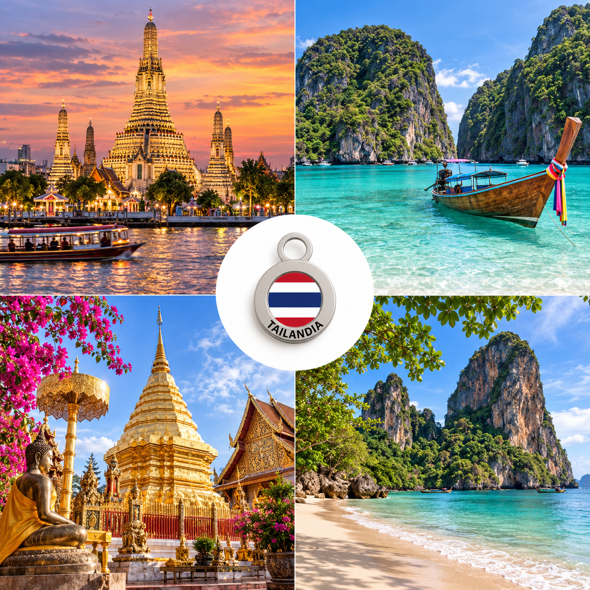 Charm de Tailandia con paisajes de Tailandia