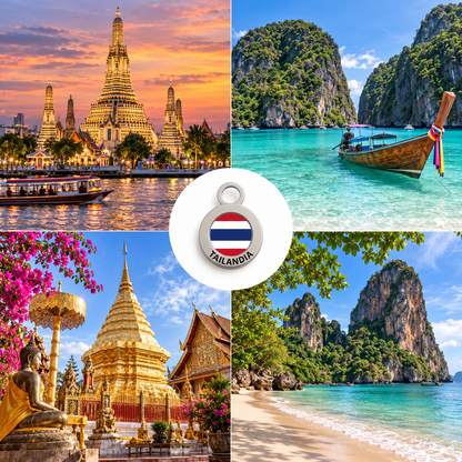 Charm de Tailandia con paisajes de Tailandia